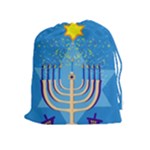 Hanukkah Menorah Drawstring Pouch (XL)