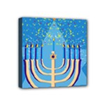 Hanukkah Menorah Mini Canvas 4  x 4  (Stretched)