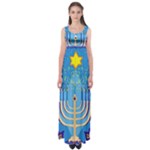 Hanukkah Menorah Empire Waist Maxi Dress