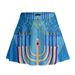 Hanukkah Menorah Mini Flare Skirt