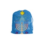 Hanukkah Menorah Drawstring Pouch (Medium)