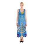 Hanukkah Menorah Sleeveless Maxi Dress