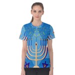 Hanukkah Menorah Women s Cotton Tee