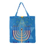 Hanukkah Menorah Grocery Tote Bag