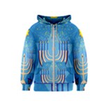 Hanukkah Menorah Kids  Zipper Hoodie