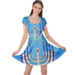 Hanukkah Menorah Cap Sleeve Dress