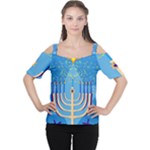 Hanukkah Menorah Cutout Shoulder Tee