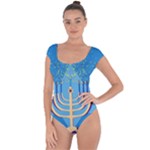 Hanukkah Menorah Short Sleeve Leotard 