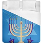 Hanukkah Menorah Duvet Cover (King Size)