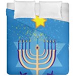 Hanukkah Menorah Duvet Cover Double Side (California King Size)