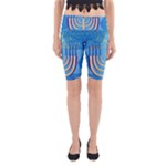 Hanukkah Menorah Yoga Cropped Leggings