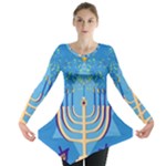 Hanukkah Menorah Long Sleeve Tunic 