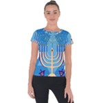 Hanukkah Menorah Short Sleeve Sports Top 