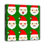 santa emoji emoticons Mini Canvas 8  x 8  (Stretched)