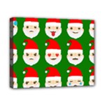 santa emoji emoticons Canvas 10  x 8  (Stretched)