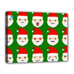 santa emoji emoticons Canvas 14  x 11  (Stretched)