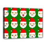 santa emoji emoticons Canvas 16  x 12  (Stretched)