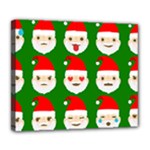 santa emoji emoticons Deluxe Canvas 24  x 20  (Stretched)