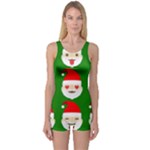 santa emoji emoticons One Piece Boyleg Swimsuit