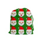 santa emoji emoticons Drawstring Pouch (Large)