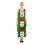 santa emoji emoticons Sleeveless Maxi Dress