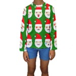 santa emoji emoticons Kids  Long Sleeve Swimwear