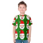 santa emoji emoticons Kids  Cotton Tee