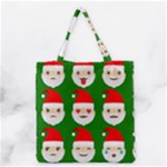 santa emoji emoticons Grocery Tote Bag