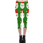 santa emoji emoticons Capri Leggings 