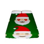 santa emoji emoticons Fitted Sheet (Full/ Double Size)