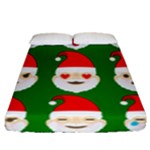 santa emoji emoticons Fitted Sheet (Queen Size)