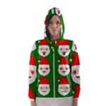 santa emoji emoticons Hooded Wind Breaker (Women)