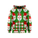 santa emoji emoticons Kids  Zipper Hoodie