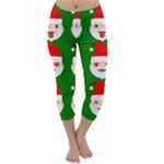 santa emoji emoticons Capri Winter Leggings 