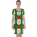 santa emoji emoticons Short Sleeve Nightdress