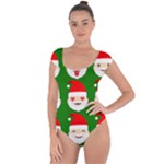 santa emoji emoticons Short Sleeve Leotard 