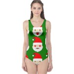 santa emoji emoticons One Piece Swimsuit