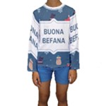 Xmas Buona Befana Kids  Long Sleeve Swimwear