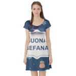 Xmas Buona Befana Short Sleeve Skater Dress