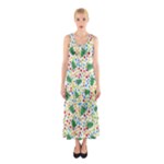 pop art christmas tree Sleeveless Maxi Dress