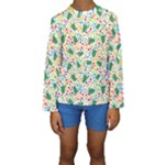 pop art christmas tree Kids  Long Sleeve Swimwear