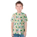 pop art christmas tree Kids  Cotton Tee