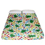 pop art christmas tree Fitted Sheet (King Size)