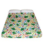 pop art christmas tree Fitted Sheet (California King Size)