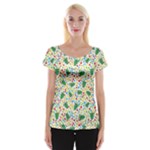 pop art christmas tree Cap Sleeve Top