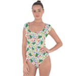 pop art christmas tree Short Sleeve Leotard 