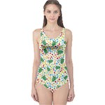 pop art christmas tree One Piece Swimsuit