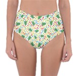 pop art christmas tree Reversible High-Waist Bikini Bottoms