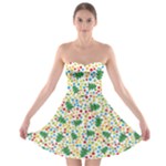 pop art christmas tree Strapless Bra Top Dress