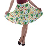 pop art christmas tree A-line Skater Skirt